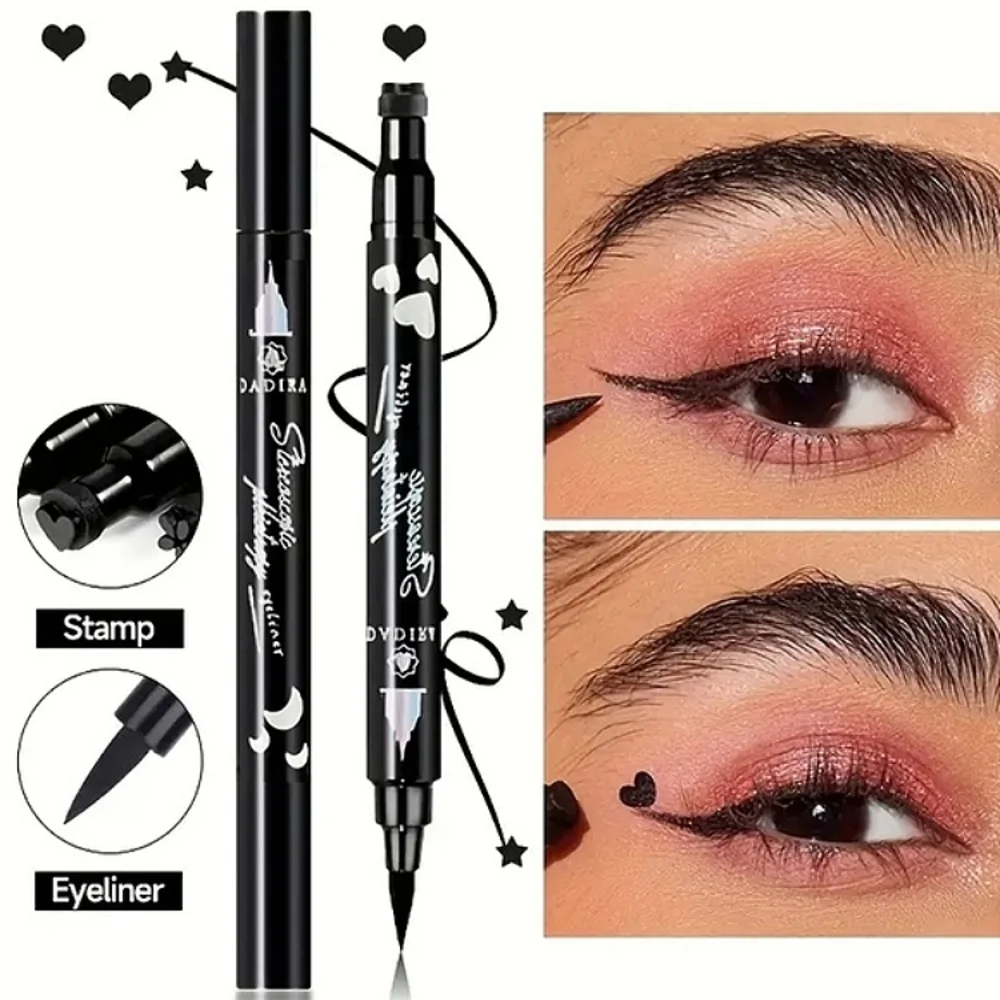 🆕2 IN 1 STAMP & EYELINER 6 PC SET, WATERPROOF & SMUDGE PROOF Y2K PUNK GOTH